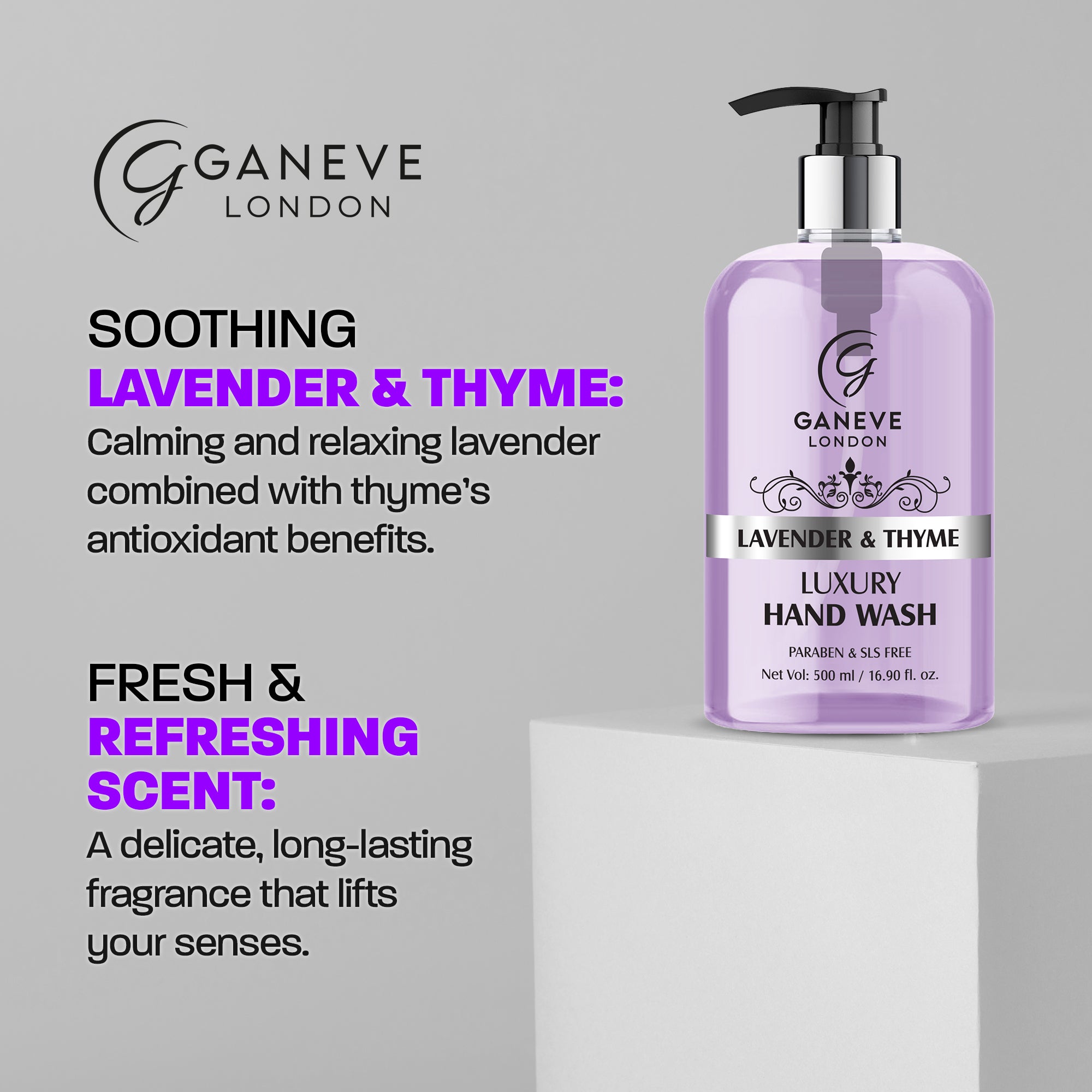 Ganeve London Lavender & Thyme Luxury Handwash 500 Ml Pack Of 1
