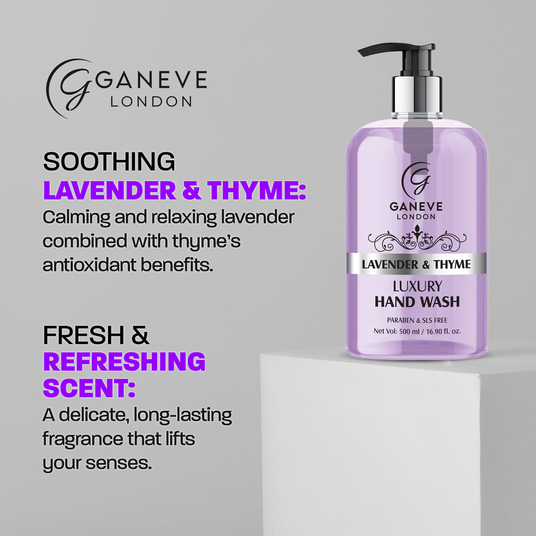 Ganeve London Lavender & Thyme Luxury Handwash 500 Ml Pack Of 1