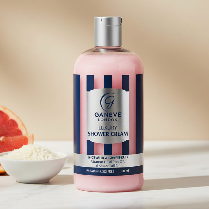 Ganeve London Rice Milk & Grapefruit  Luxury Shower Cream - 300 Ml Pack Of 1