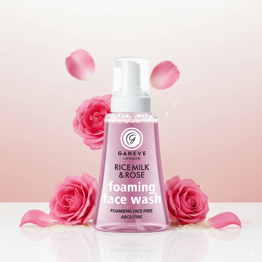 Ganeve London Rice milk & Rose Foaming Face Wash 225 Ml Pack 1