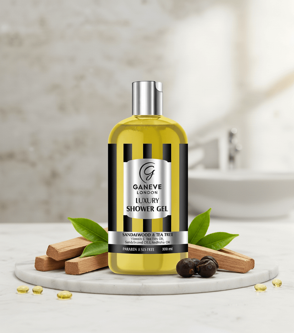 Ganeve London Sandalwood & Tea Tree Luxury Shower Gel - 300Ml Pack Of 1