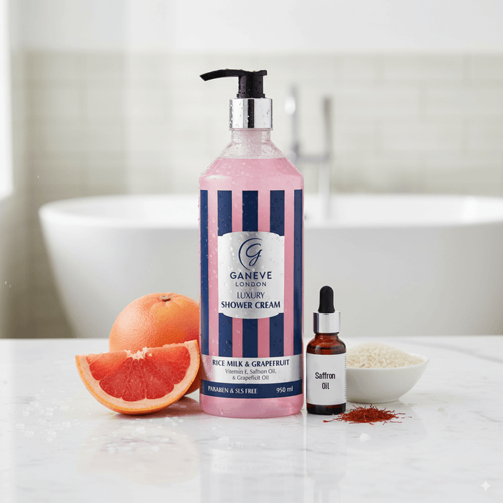 Ganeve London Rice Milk & Grapefruit  Luxury Shower Cream -  950 Ml Pack Of 1