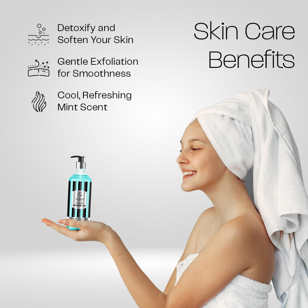 Ganeve London Dead Sea Salt & Mint Luxury Shower Gel - 950 Ml Pack Of 1