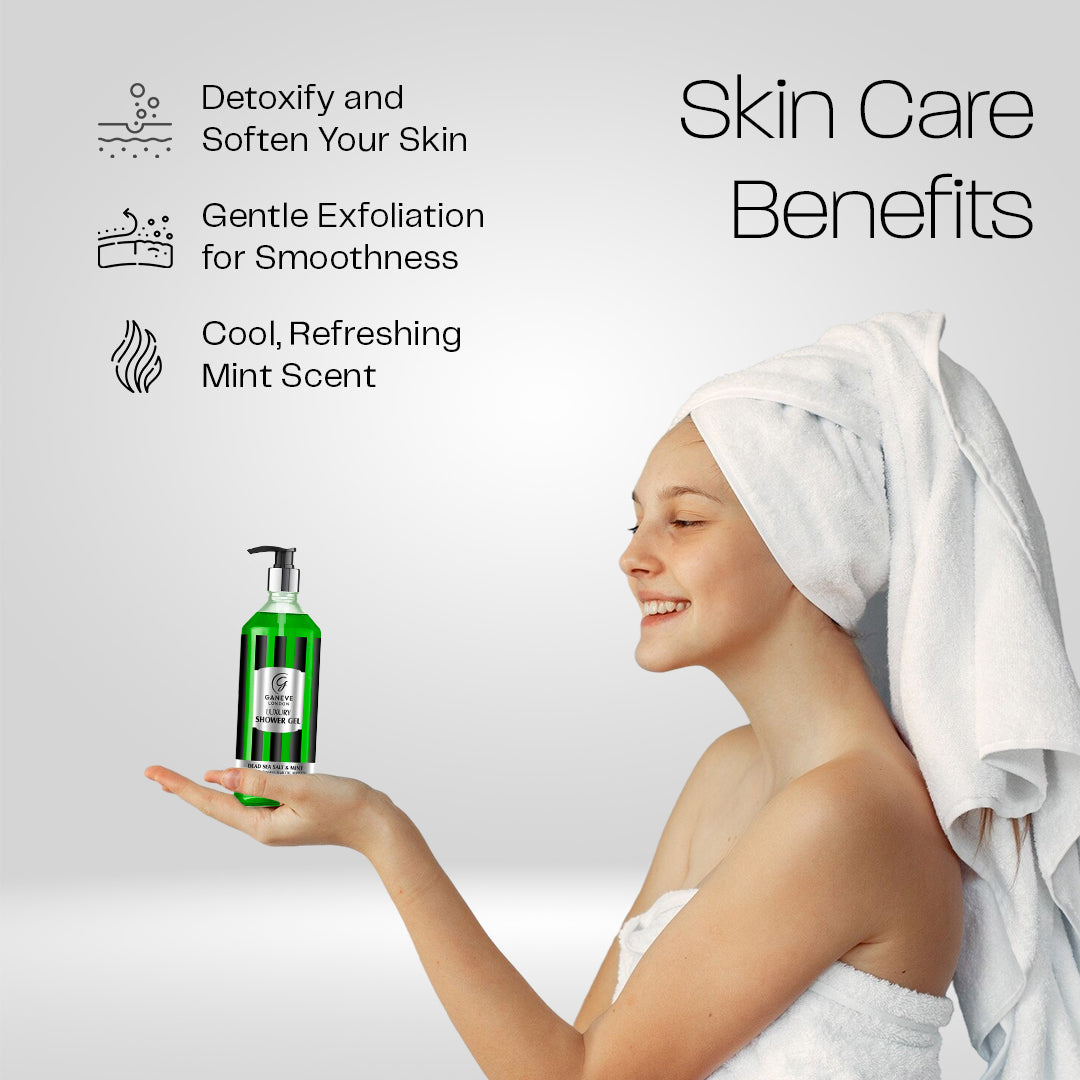 Ganeve London Dead Sea Salt & Mint Luxury Shower Gel - 950 Ml Pack Of 1
