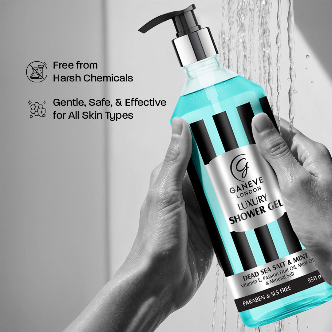 Ganeve London Dead Sea Salt & Mint Luxury Shower Gel - 950 Ml Pack Of 1