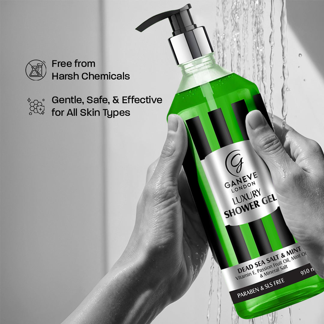 Ganeve London Dead Sea Salt & Mint Luxury Shower Gel - 950 Ml Pack Of 1