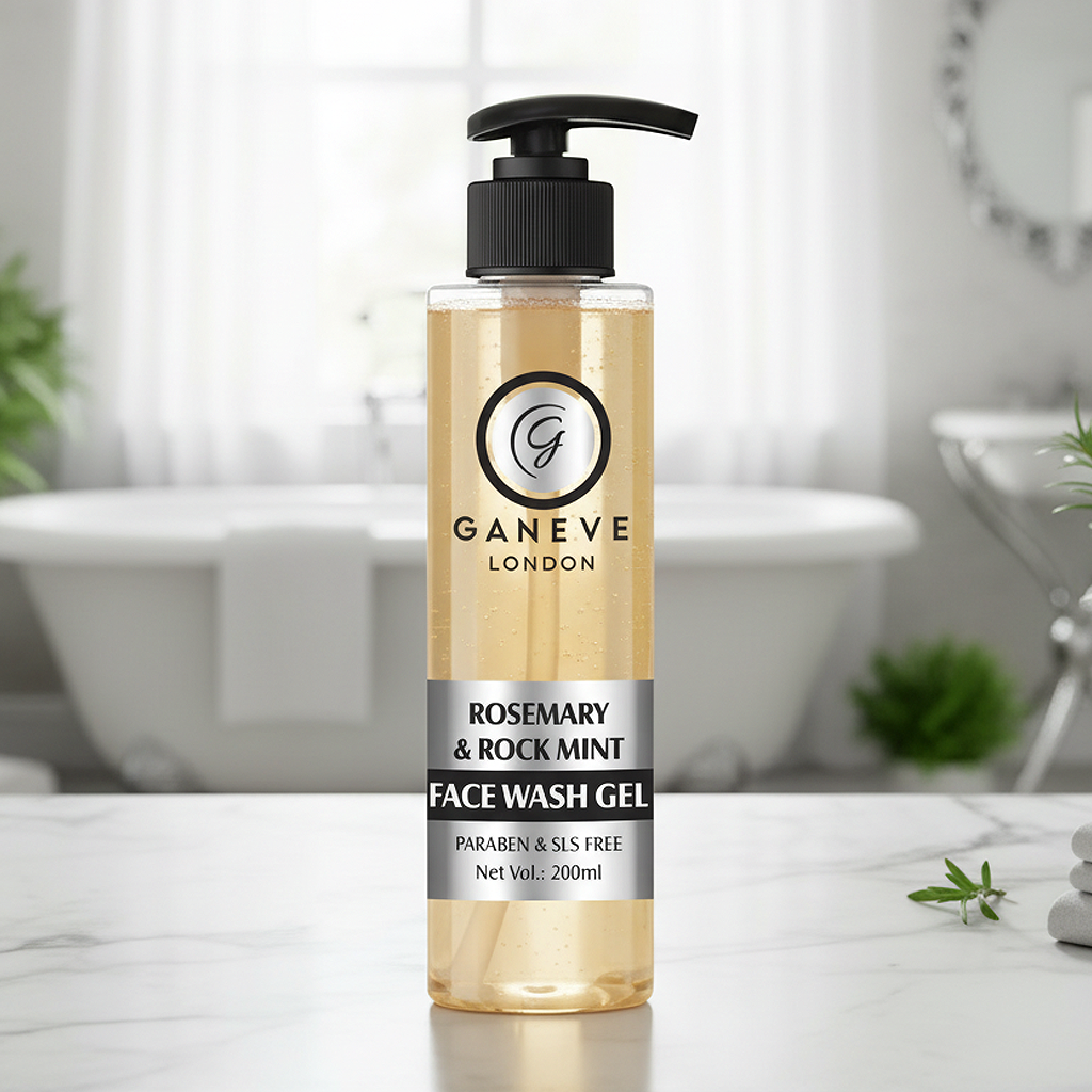 Ganeve London Rosemary & Rose Mint Facewash Gel 200Ml Pack Of 1