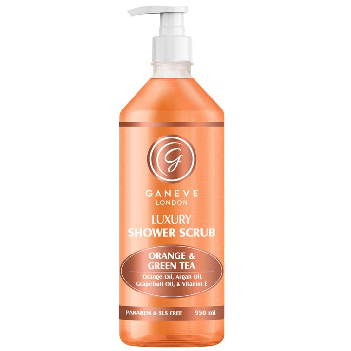 Ganeve London Orange & Green Tea Luxury Shower Scrub -  950 Ml Pack Of 1
