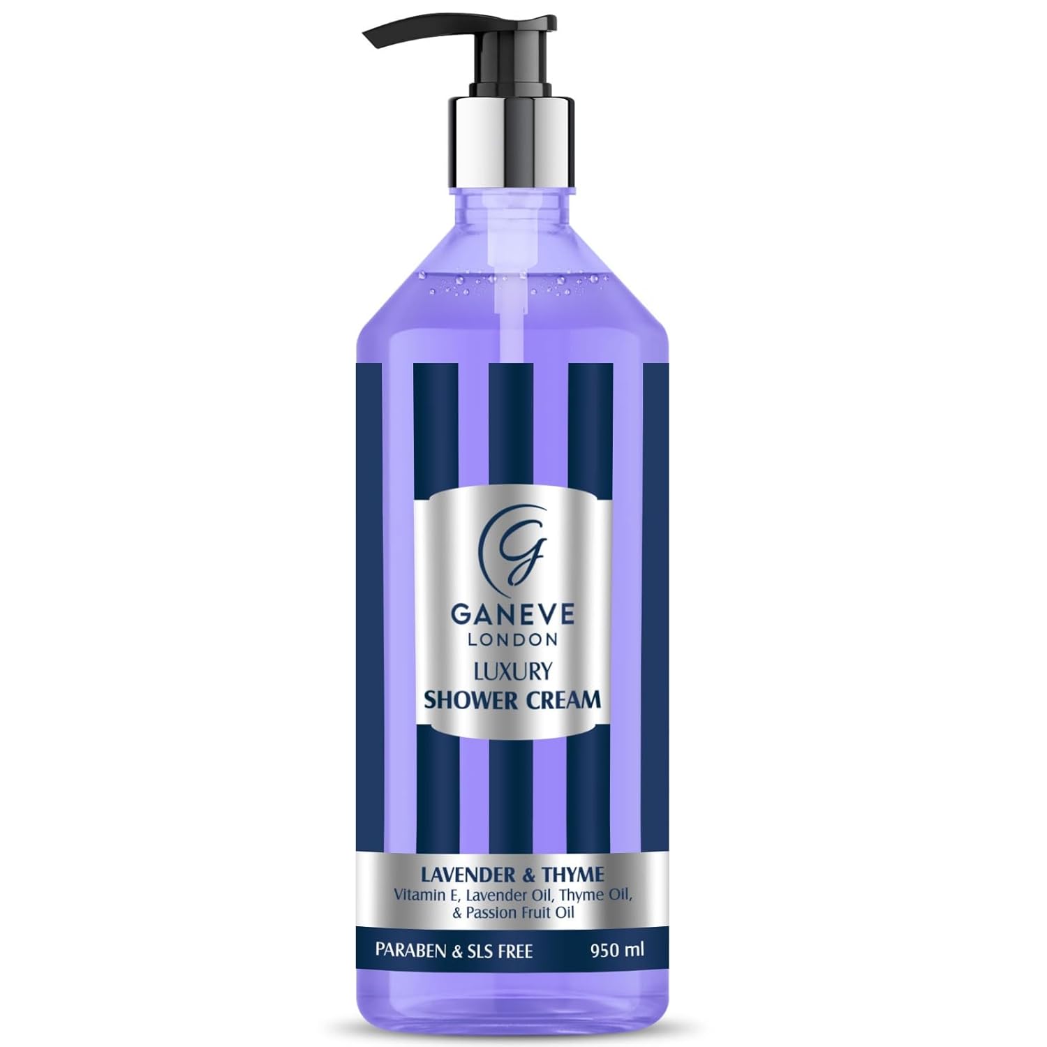 Ganeve London Lavender & Thyme  Luxury Shower Gel - 950 Ml Pack Of 1