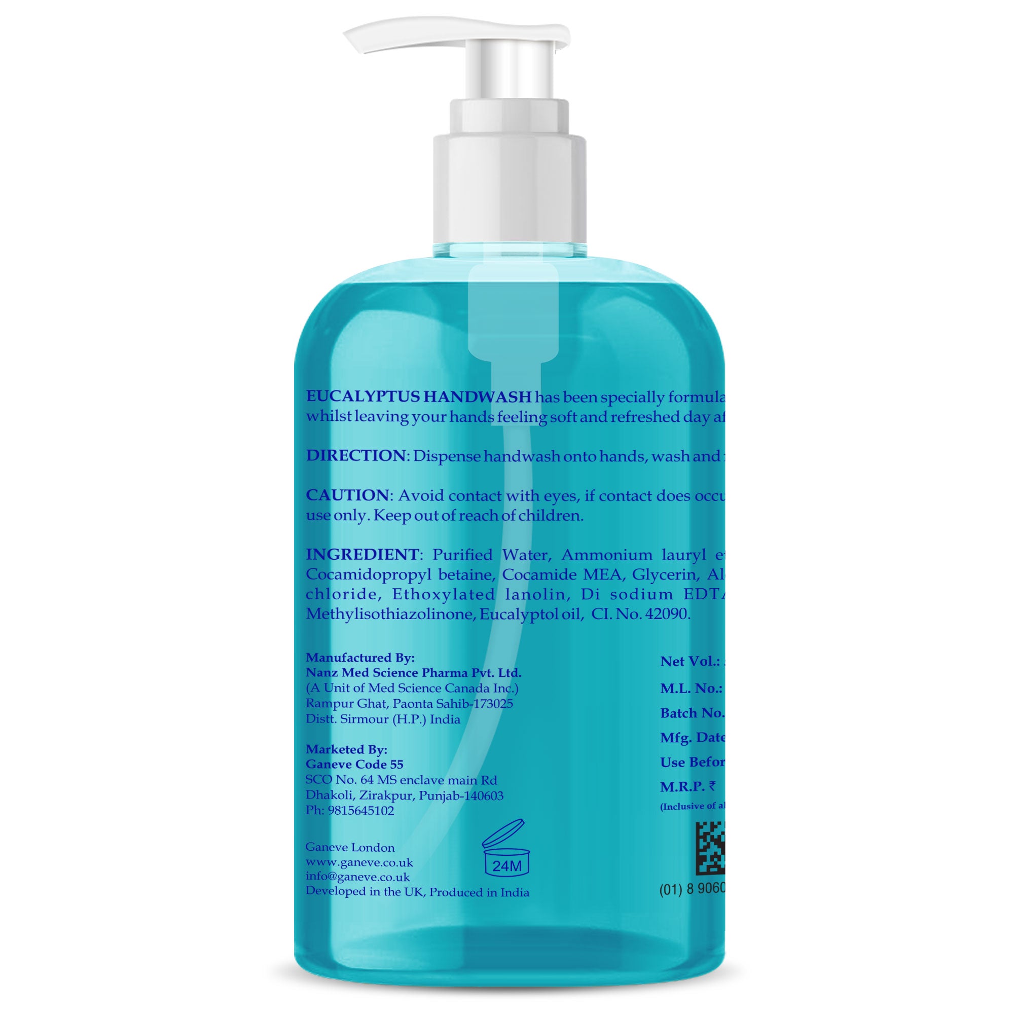 Ganeve London Eucalyptus Handwash 500 Ml Pack Of 1