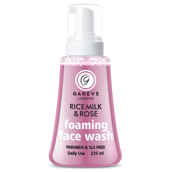 Ganeve London Rice milk & Rose Foaming Face Wash 225 Ml Pack 1