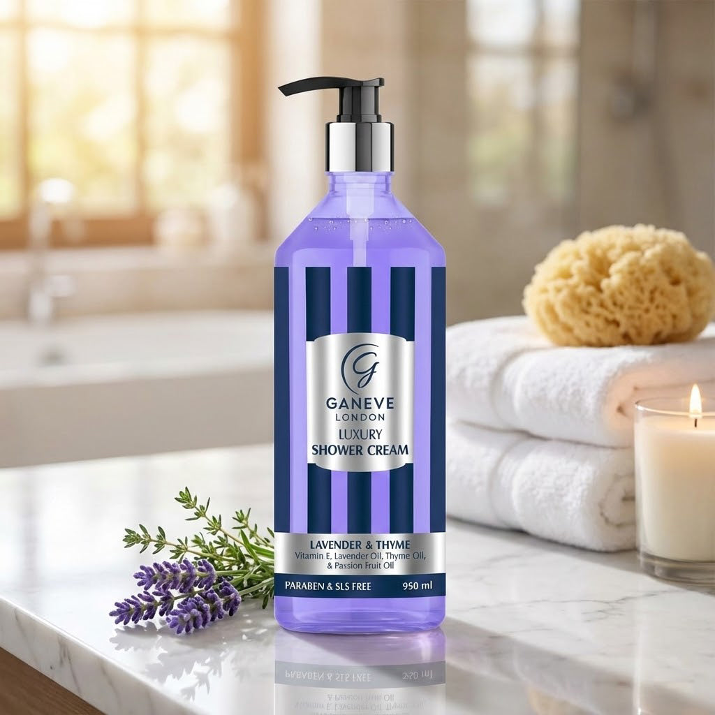 Ganeve London Lavender & Thyme  Luxury Shower Gel - 950 Ml Pack Of 1